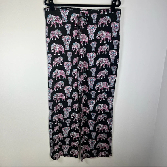 Artisan Ny Pants - Artisan NY Wide Leg Lounge Pants Black Elephant Print Soft Sleepwear  Women's XL